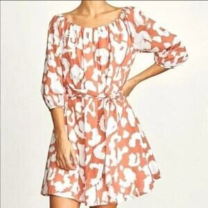 Elizabeth And James Uptown Day Glow Tie Dye Cotton Dress Size Medium